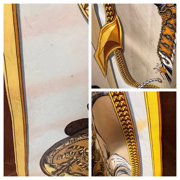 Hermes ‘Grand Apparat’ Scarf. 100% Silk.Equestrian motif. Artist Jacques Eudel. - Picture 11 of 15